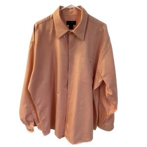 Scott Barber button down, coral/peach, XXL. Small stain on front.